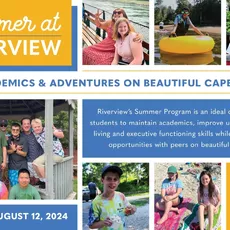 Summer at Riverview offers programs for three different age groups: Middle School, ages 11-15; High School, ages 14-19; and the Transition Program, GROW (Getting Ready for the Outside World) which serves ages 17-21.⁠
⁠
Whether opting for summer only or an introduction to the school year, the Middle and High School Summer Program is designed to maintain academics, build independent living skills, executive function skills, and provide social opportunities with peers. ⁠
⁠
During the summer, the Transition Program (GROW) is designed to teach vocational, independent living, and social skills while reinforcing academics. GROW students must be enrolled for the following school year in order to participate in the Summer Program.⁠
⁠
For more information and to see if your child fits the Riverview student profile visit kimzal.com/admissions or contact the admissions office at admissions@kimzal.com or by calling 508-888-0489 x206